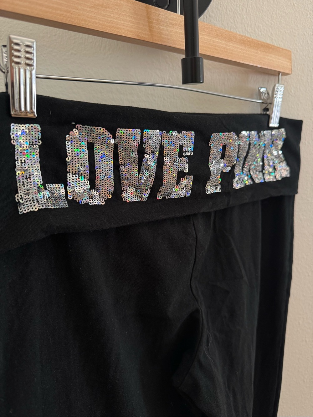 Y2K LOVE PINK Sequin yoga pants